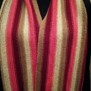 Vibrant Striped Knit Scarf